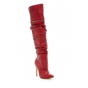 New never worn Michael Antonio red over the knee.